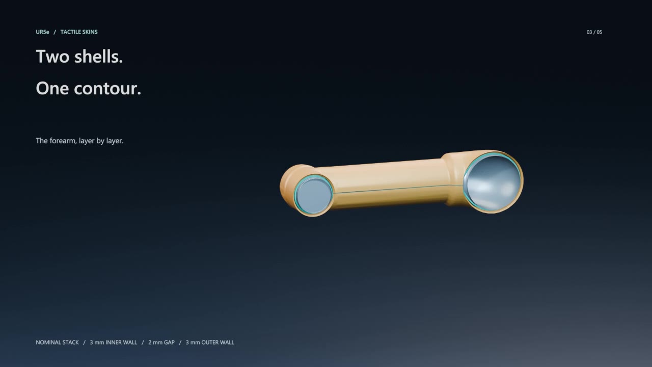 UR5e tactile-skin walkthrough — short animated preview